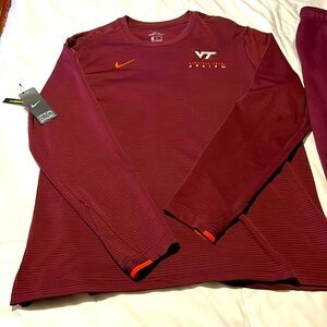 Nike Sweat Suit (Virginia Tech) Dri-Fit shirt with Nike Therma Pants  NWT